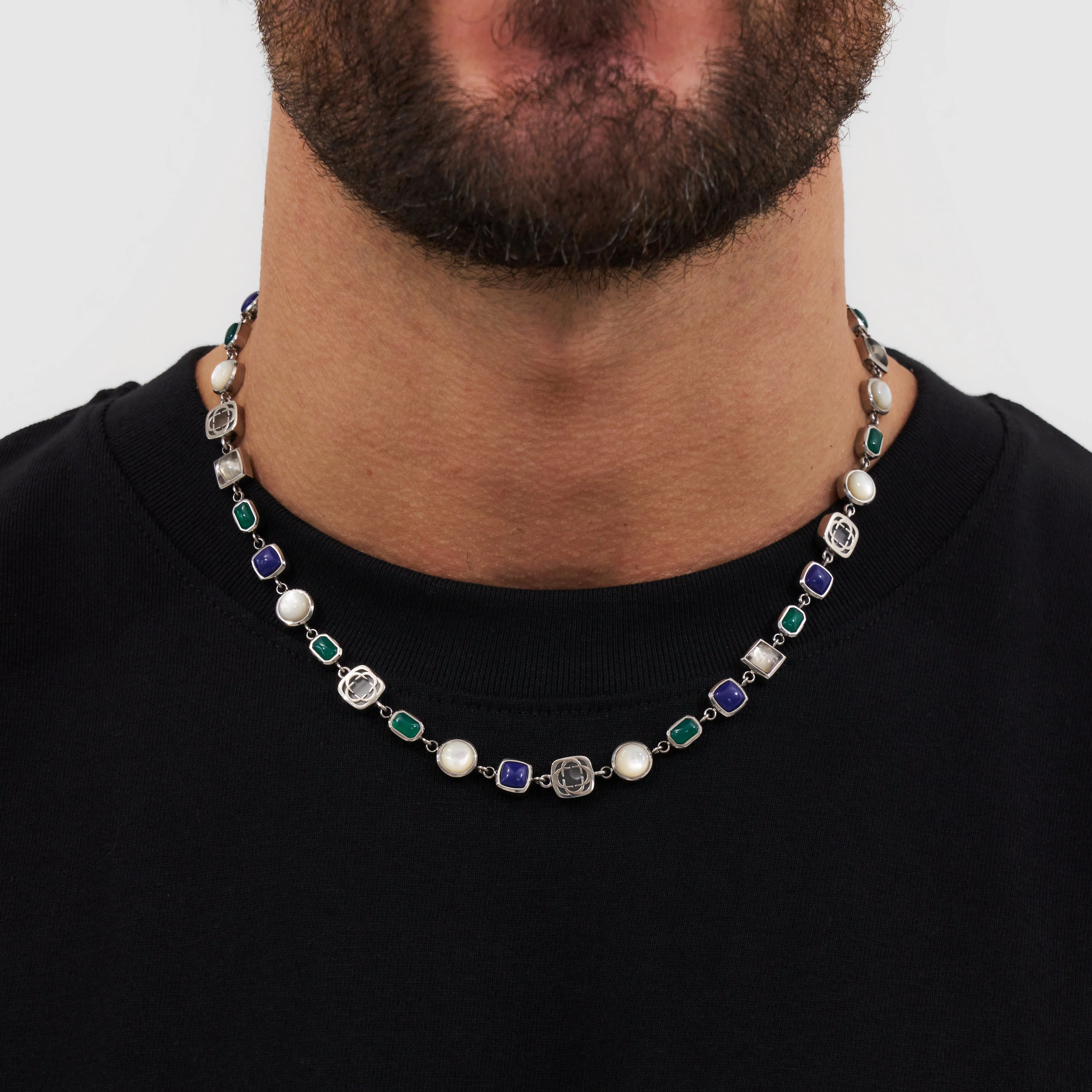 Blue Crystal Gemstone Set (Silver) - Image 3