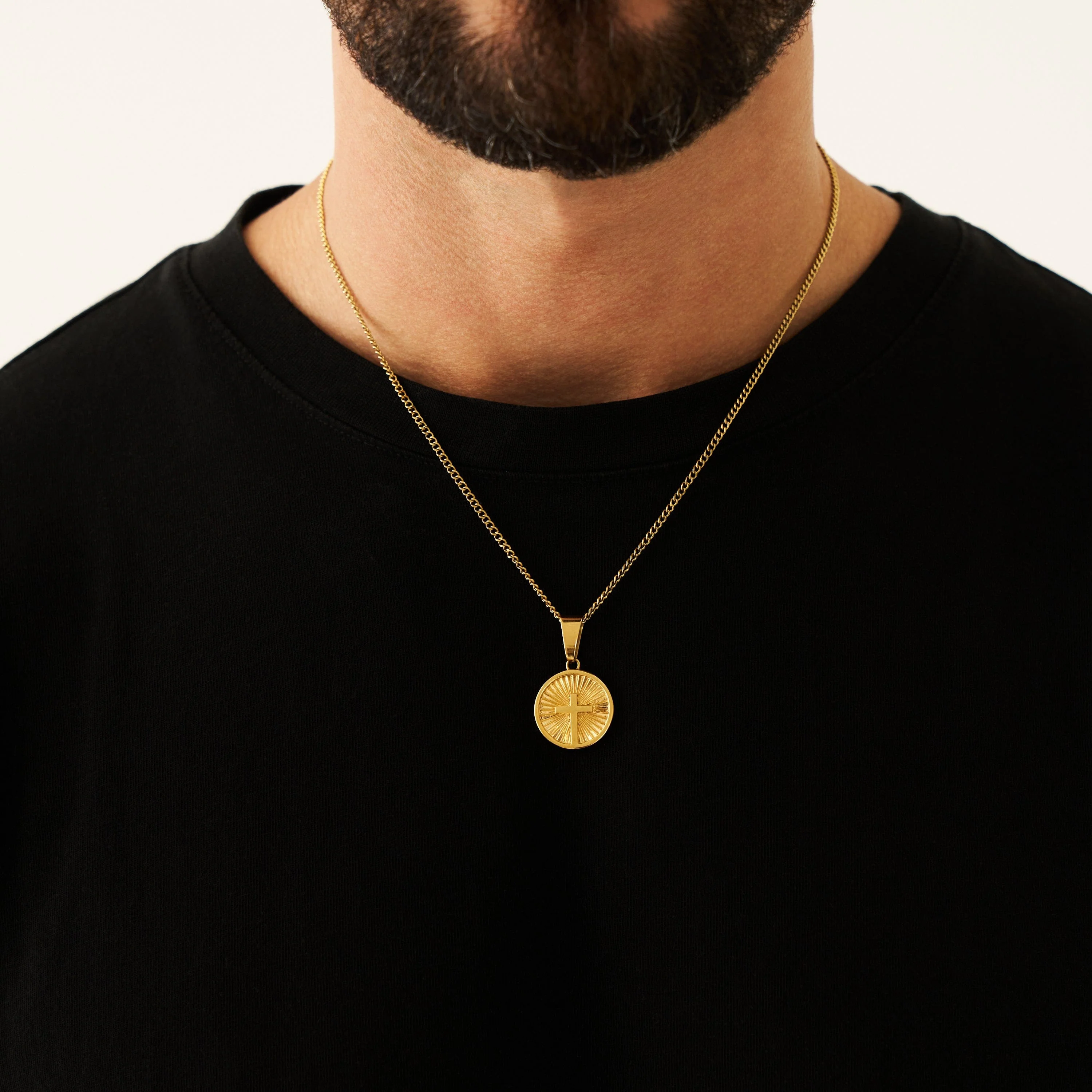Circle Cross Pendant (Gold) - Image 2