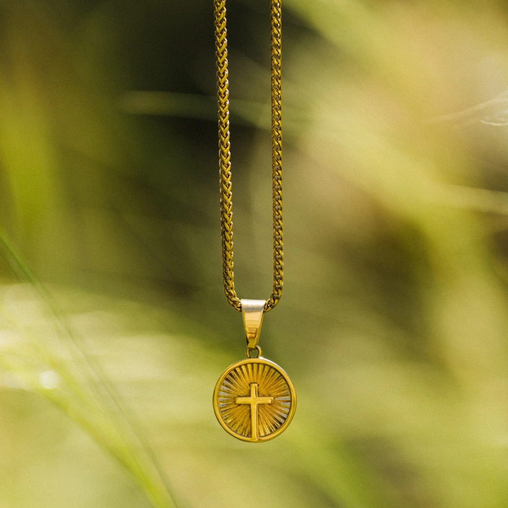 Circle Cross Pendant (Gold) - Image 3