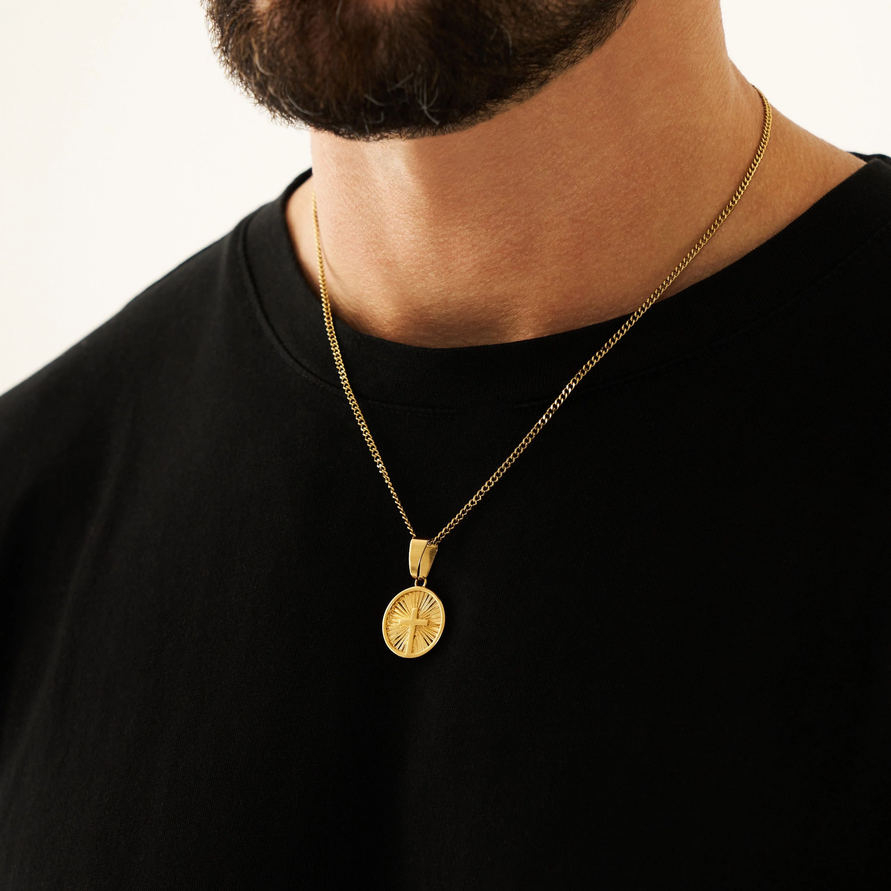 Circle Cross Pendant (Gold) - Image 5