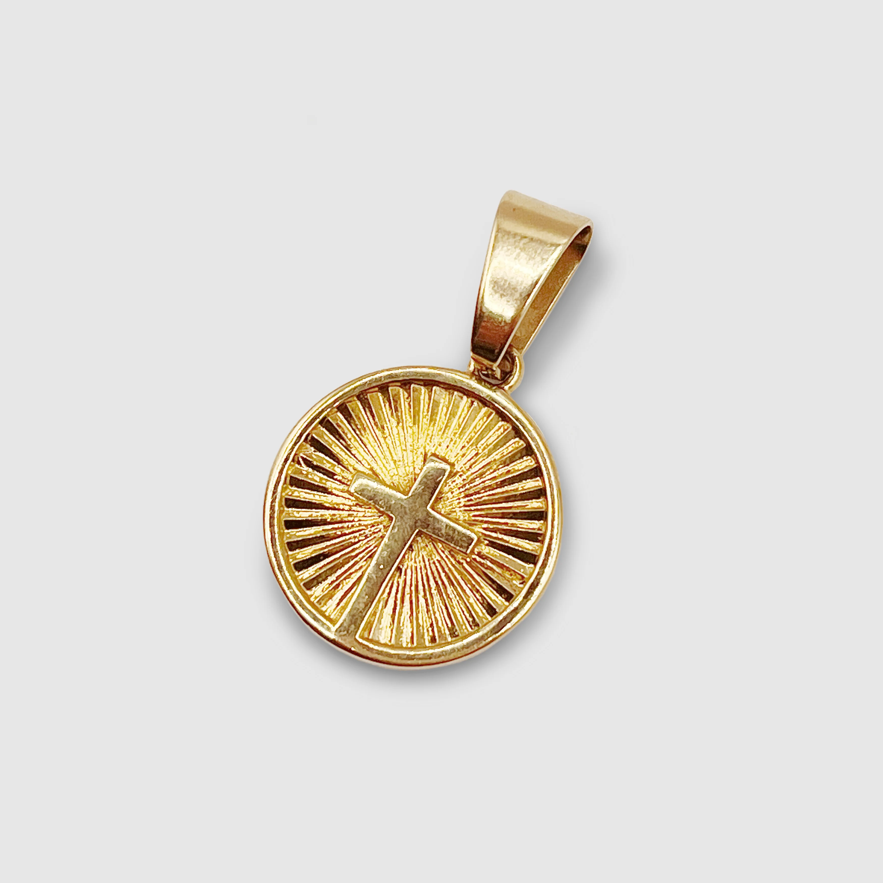 Circle Cross Pendant (Gold) - Image 6