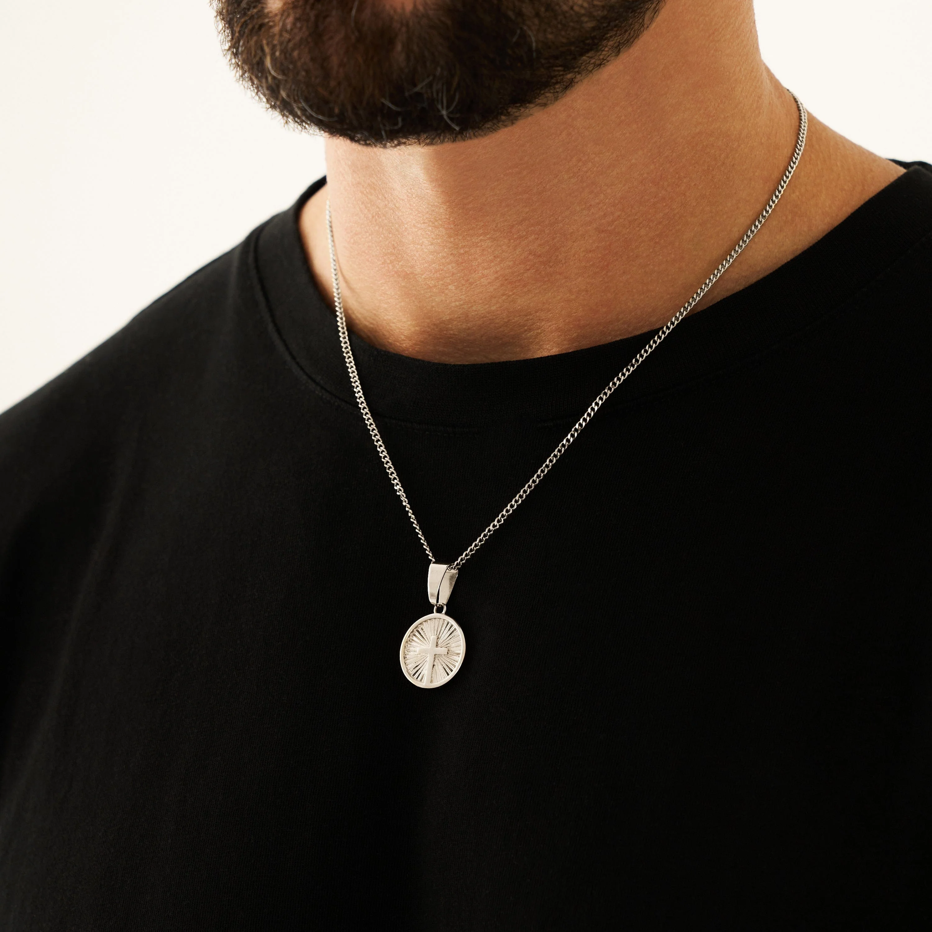Circle Cross Pendant (Silver) - Image 5