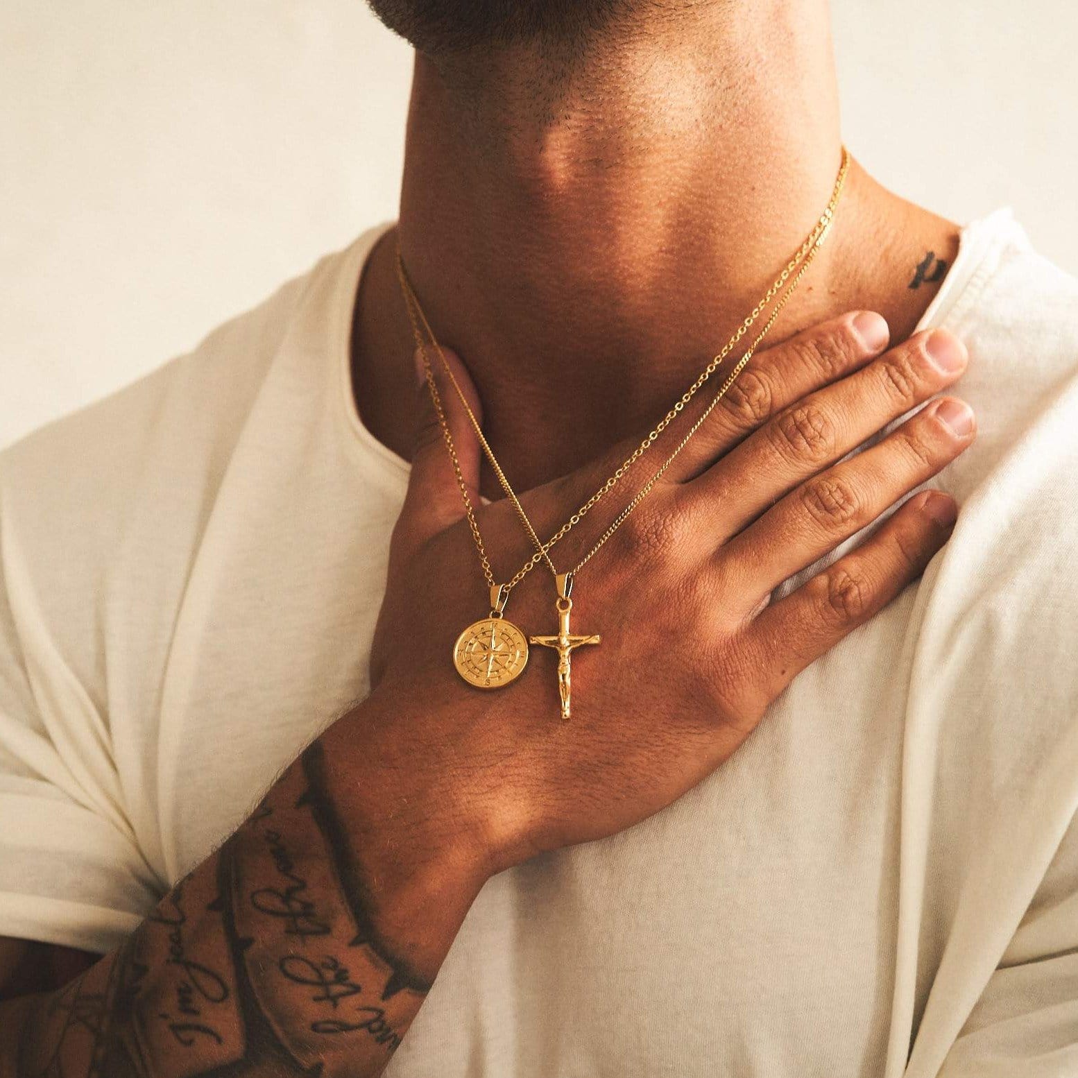Compass x Crucifix Set (Gold) - Image 5