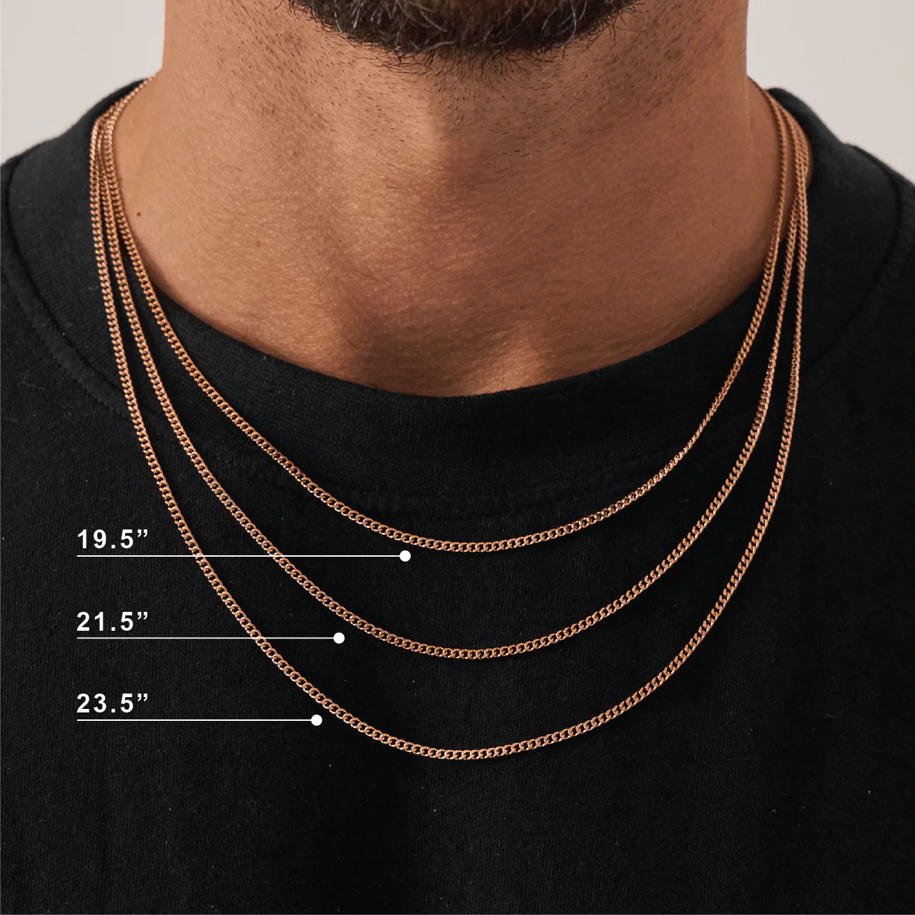 Connell Chain (Rose Gold) 2mm - Image 5