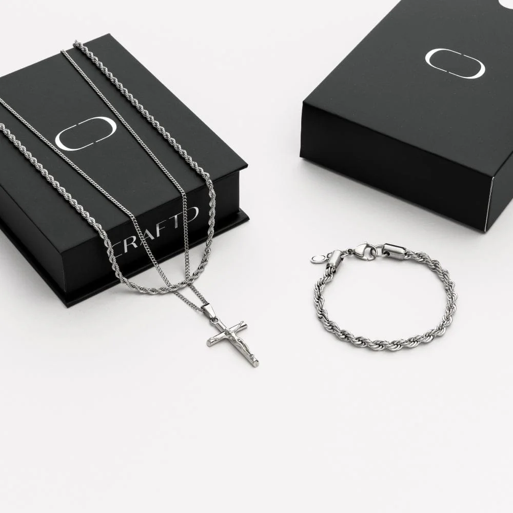 Crucifix Gift Set (Silver) - Image 2