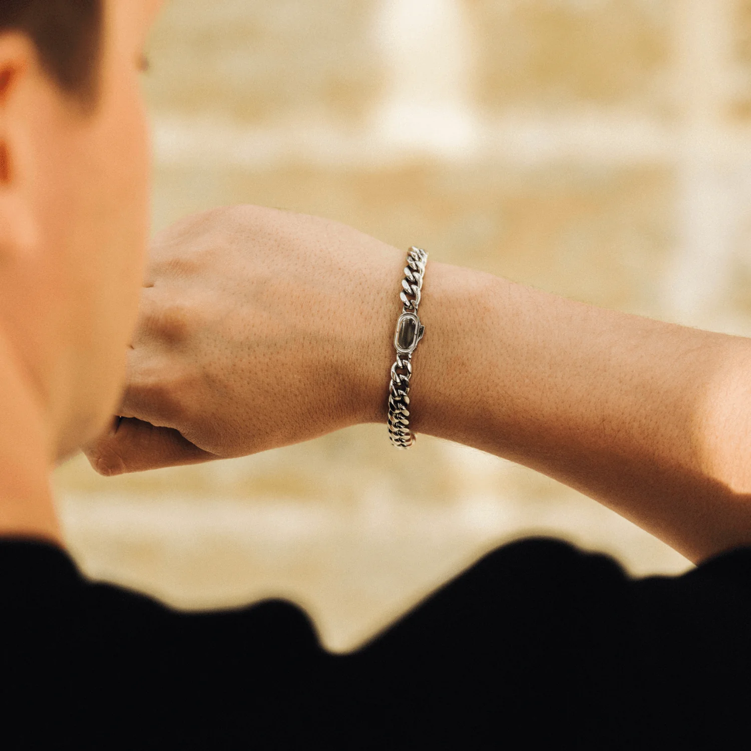 Cuban Bracelet (Silver) 8mm - Image 6