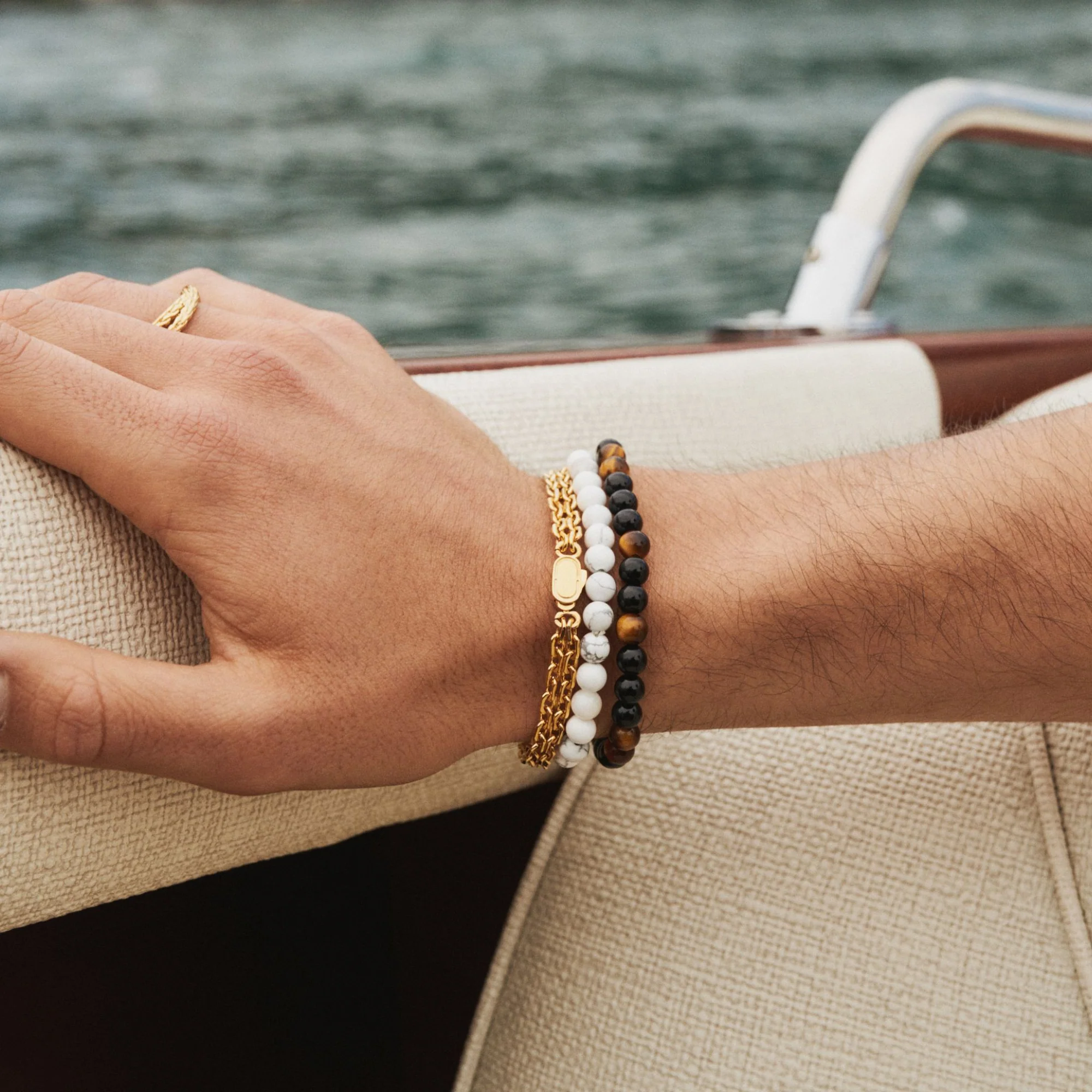 Double Belcher Bracelet (Gold) - Image 4