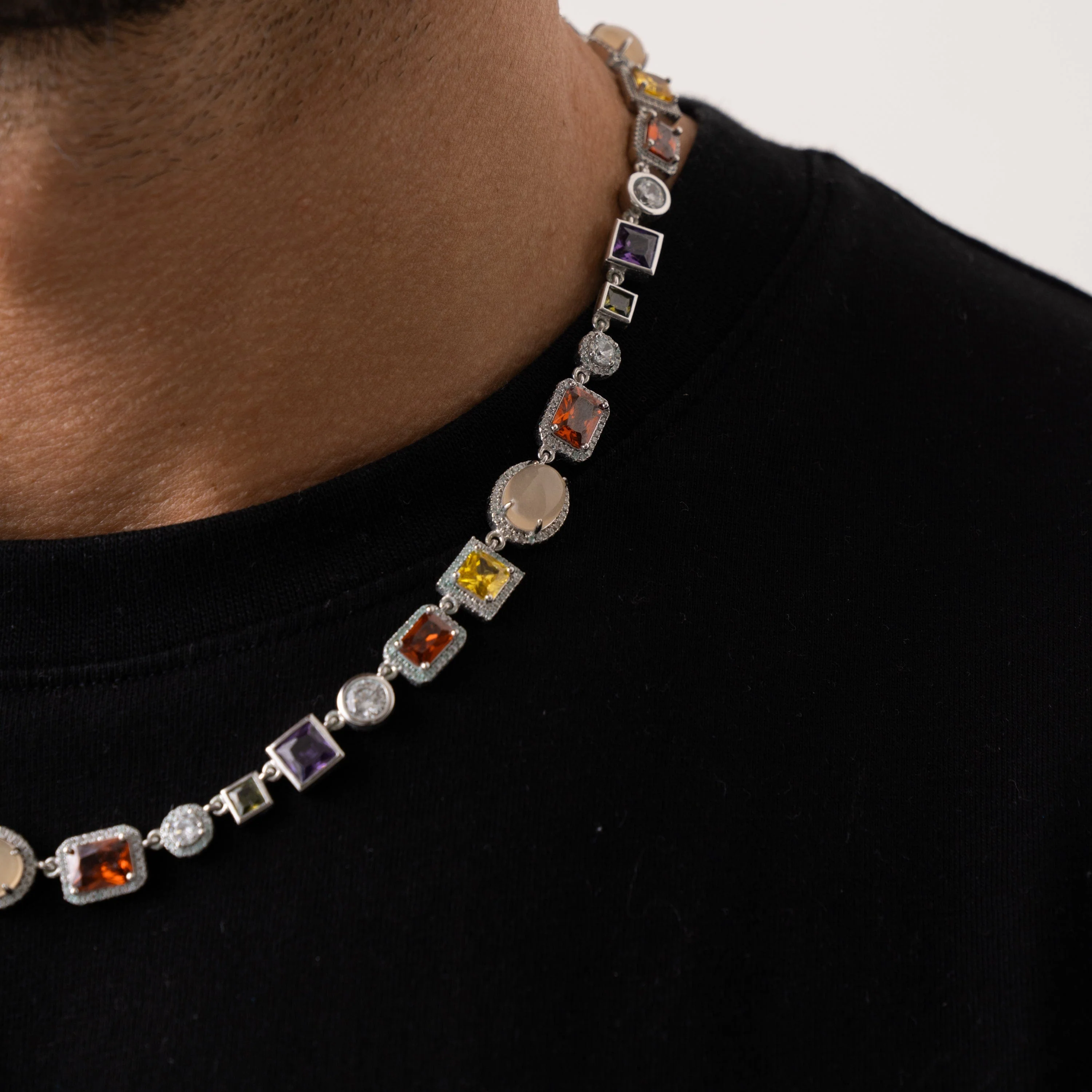 Gemstone Necklace (Silver) - Image 6