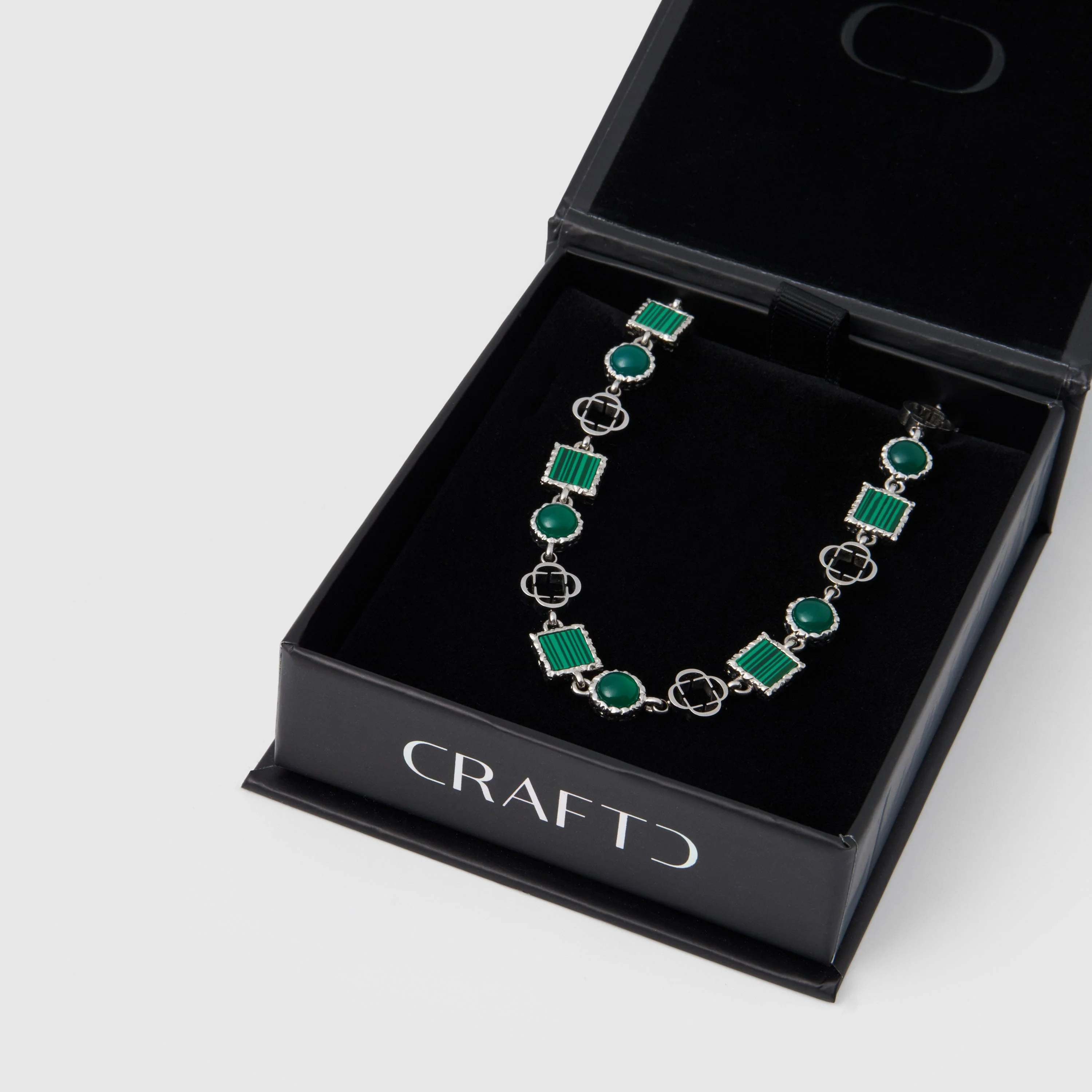 Green Quartz Gemstone Necklace (Silver) - Image 8