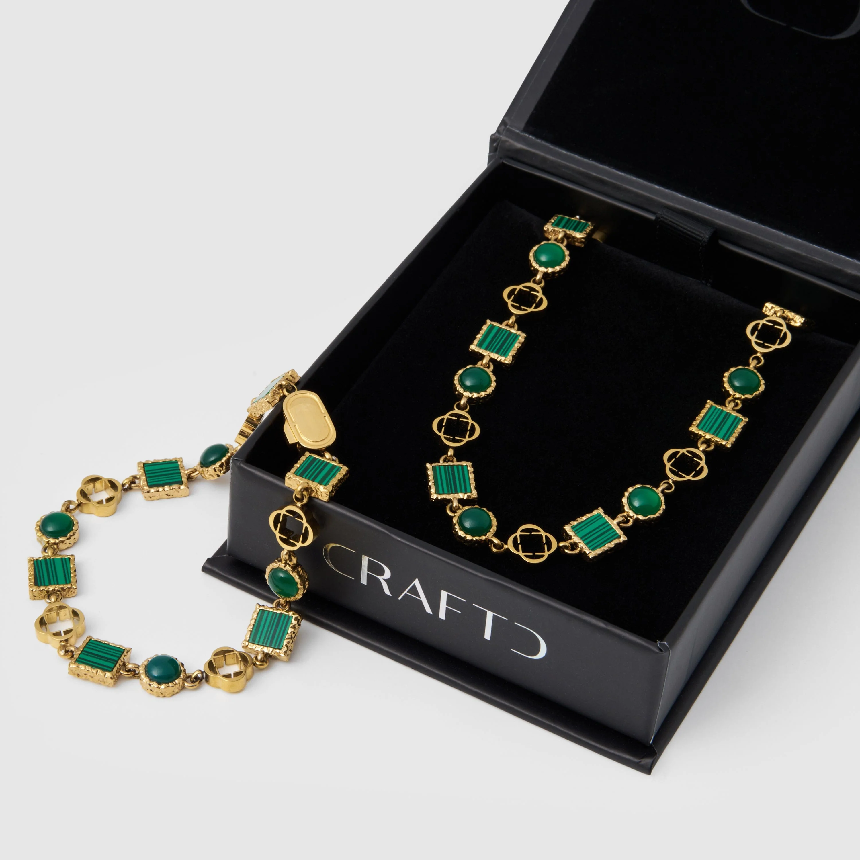 Green Quartz Gemstone Set (Gold) - Image 4