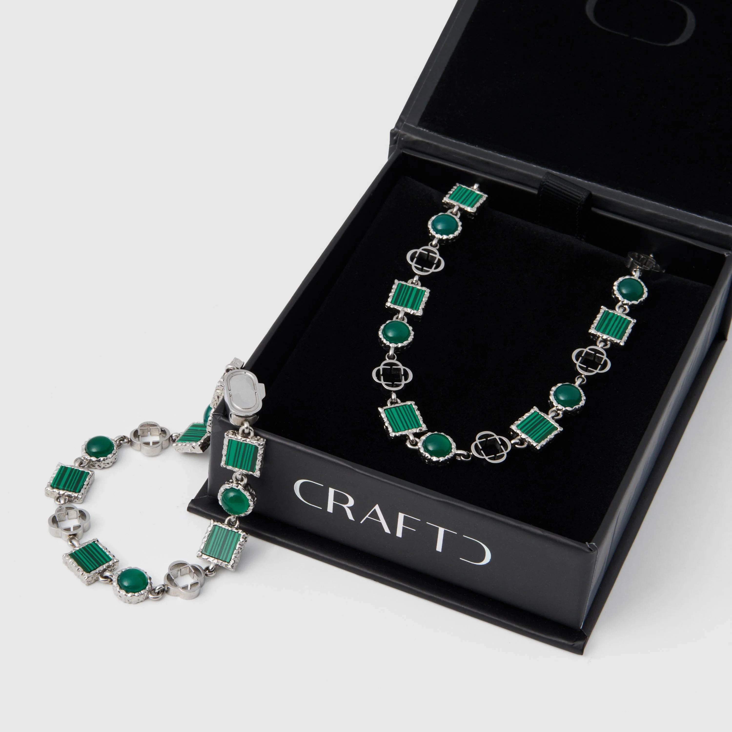 Green Quartz Gemstone Set (Silver) - Image 2