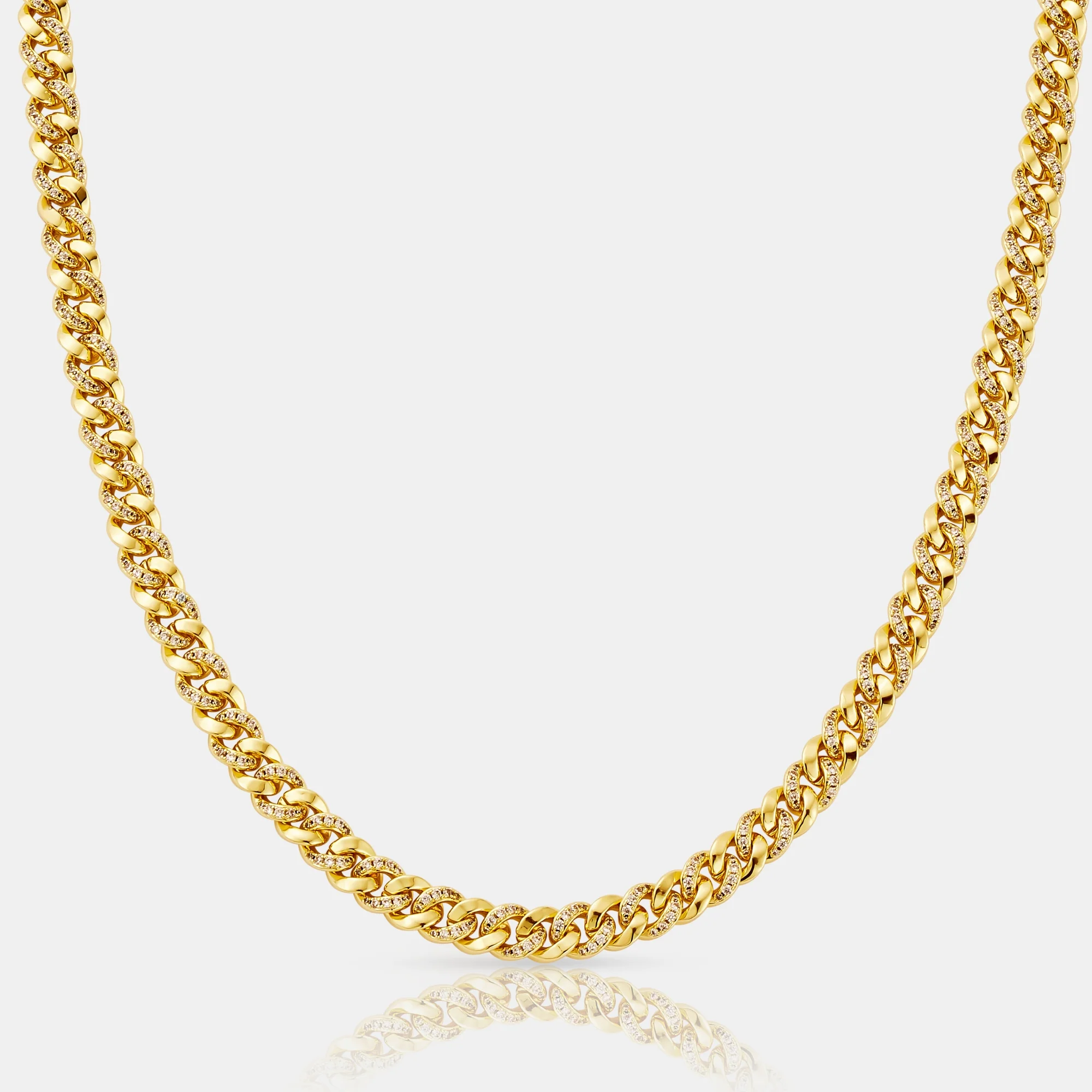 Half Iced Cuban (Gold) 6mm