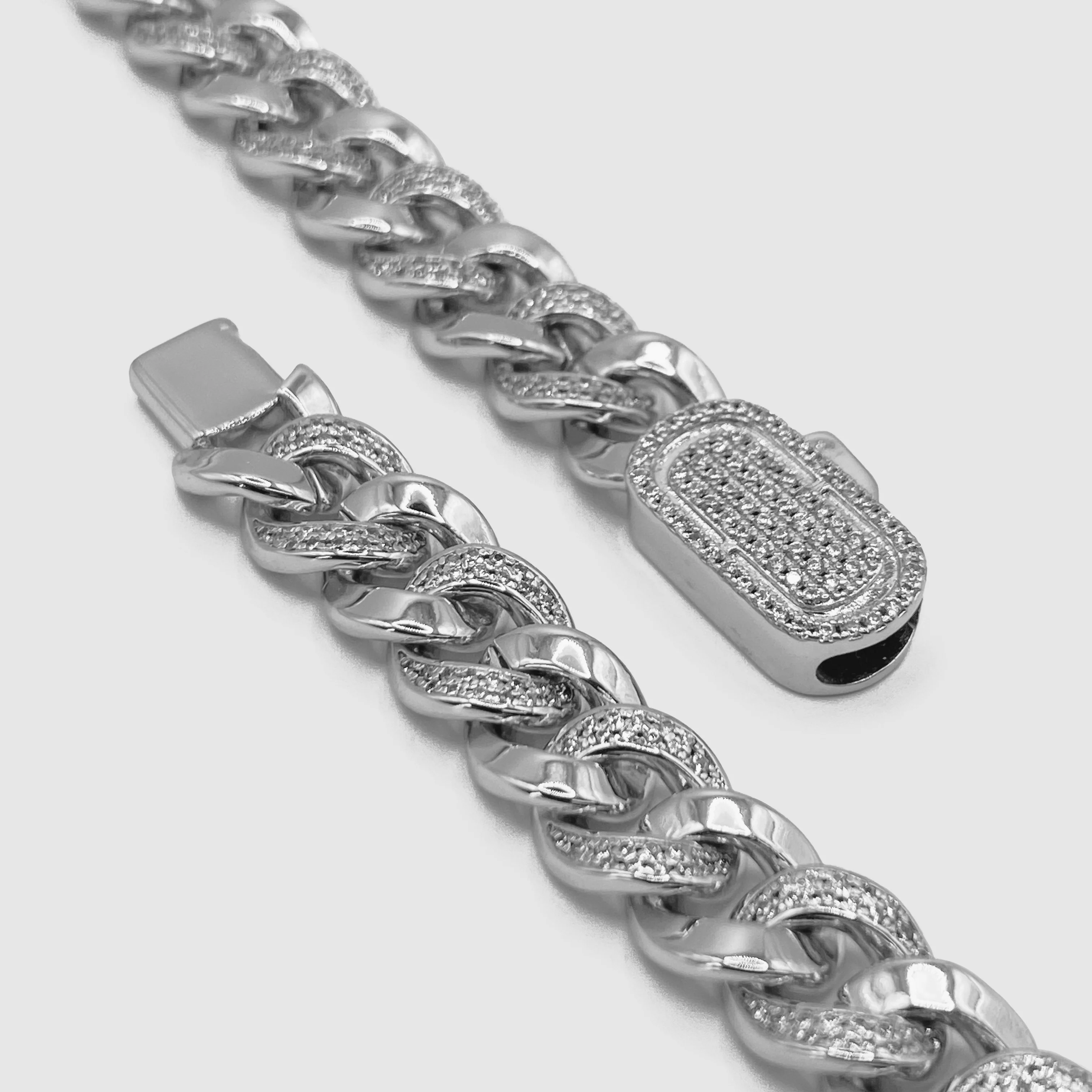 Half Iced Cuban (Silver) 8mm - Image 3
