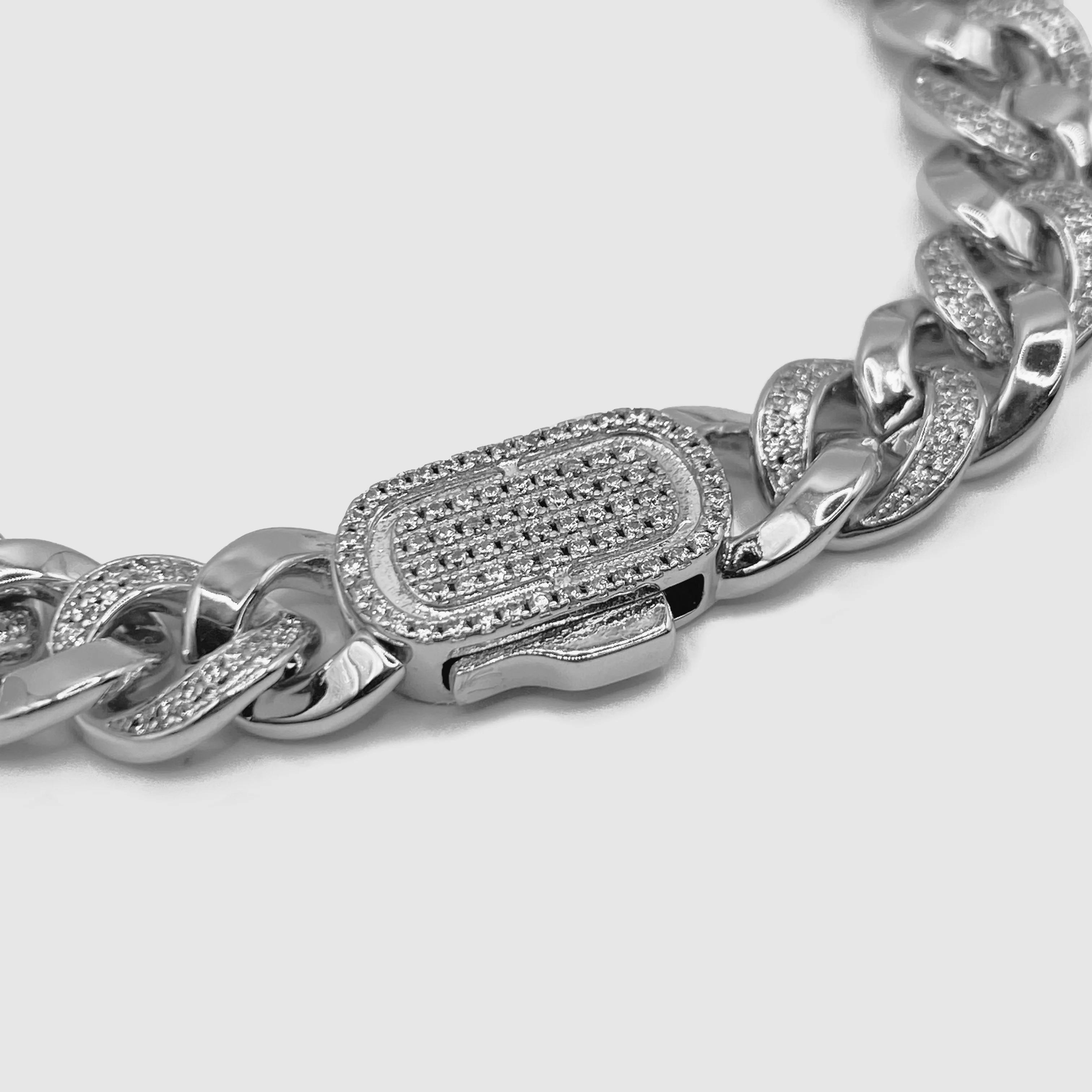 Half Iced Cuban (Silver) 8mm - Image 5