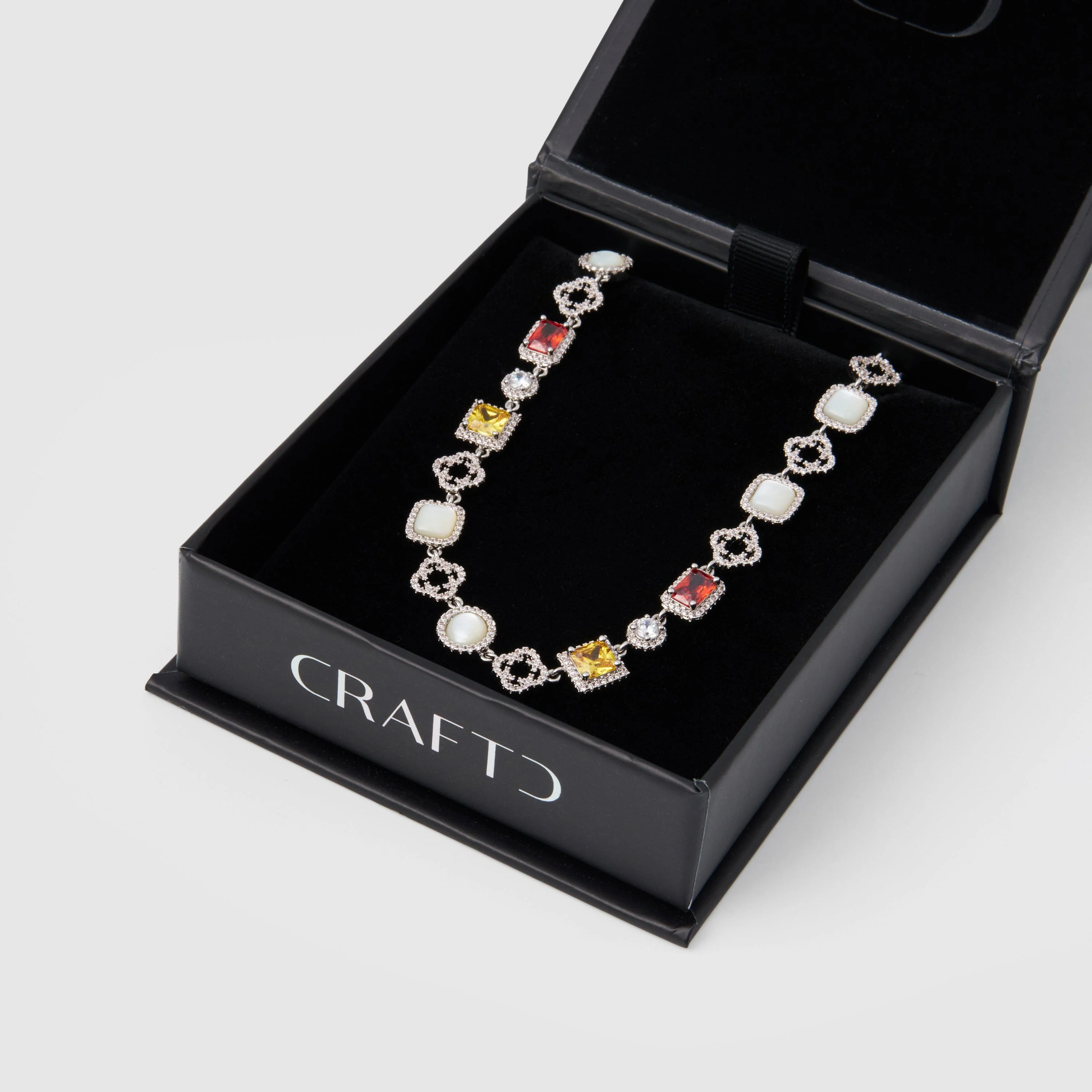 Iced Gemstone Bracelet (Silver) - Image 4