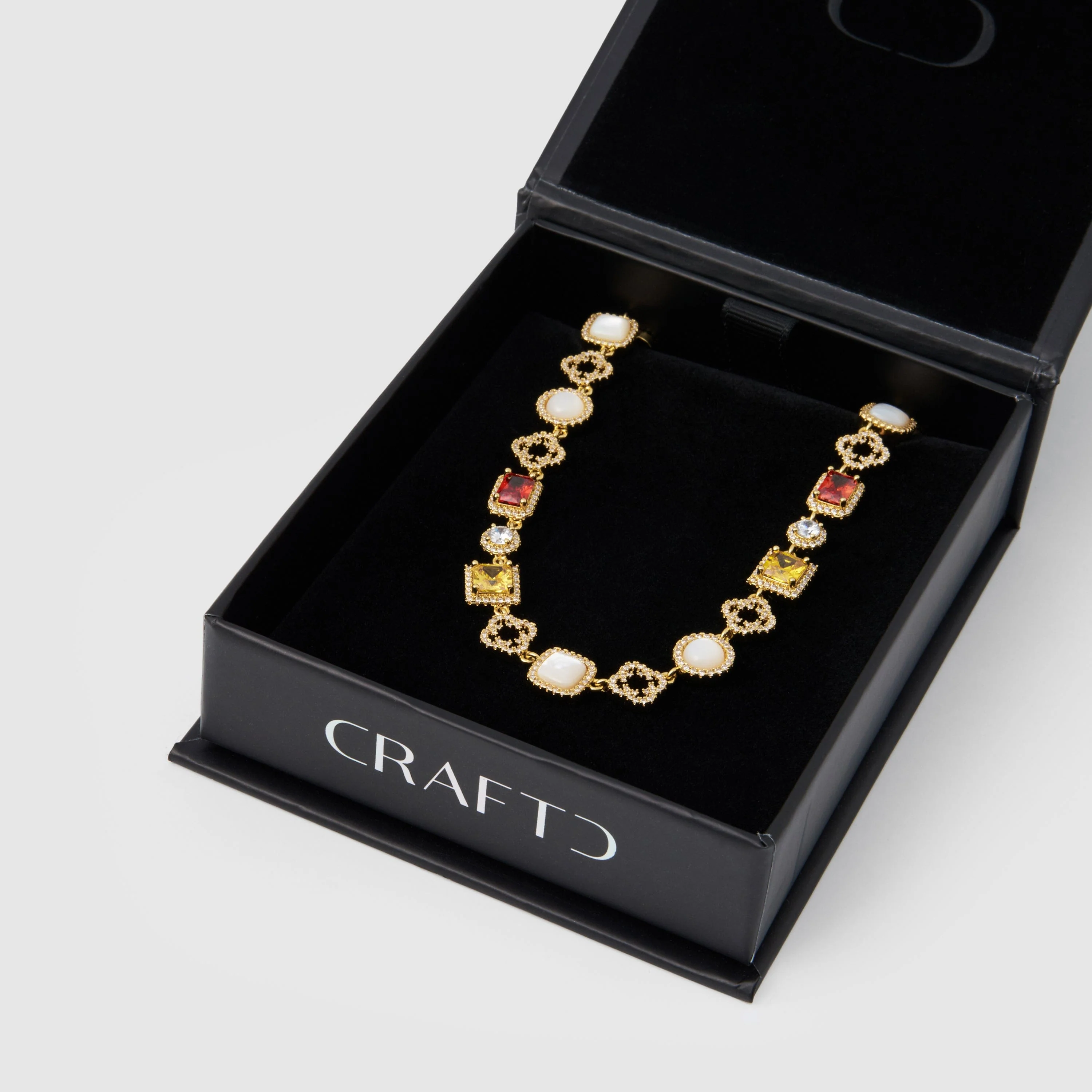 Iced Gemstone Necklace (Gold) - Image 9