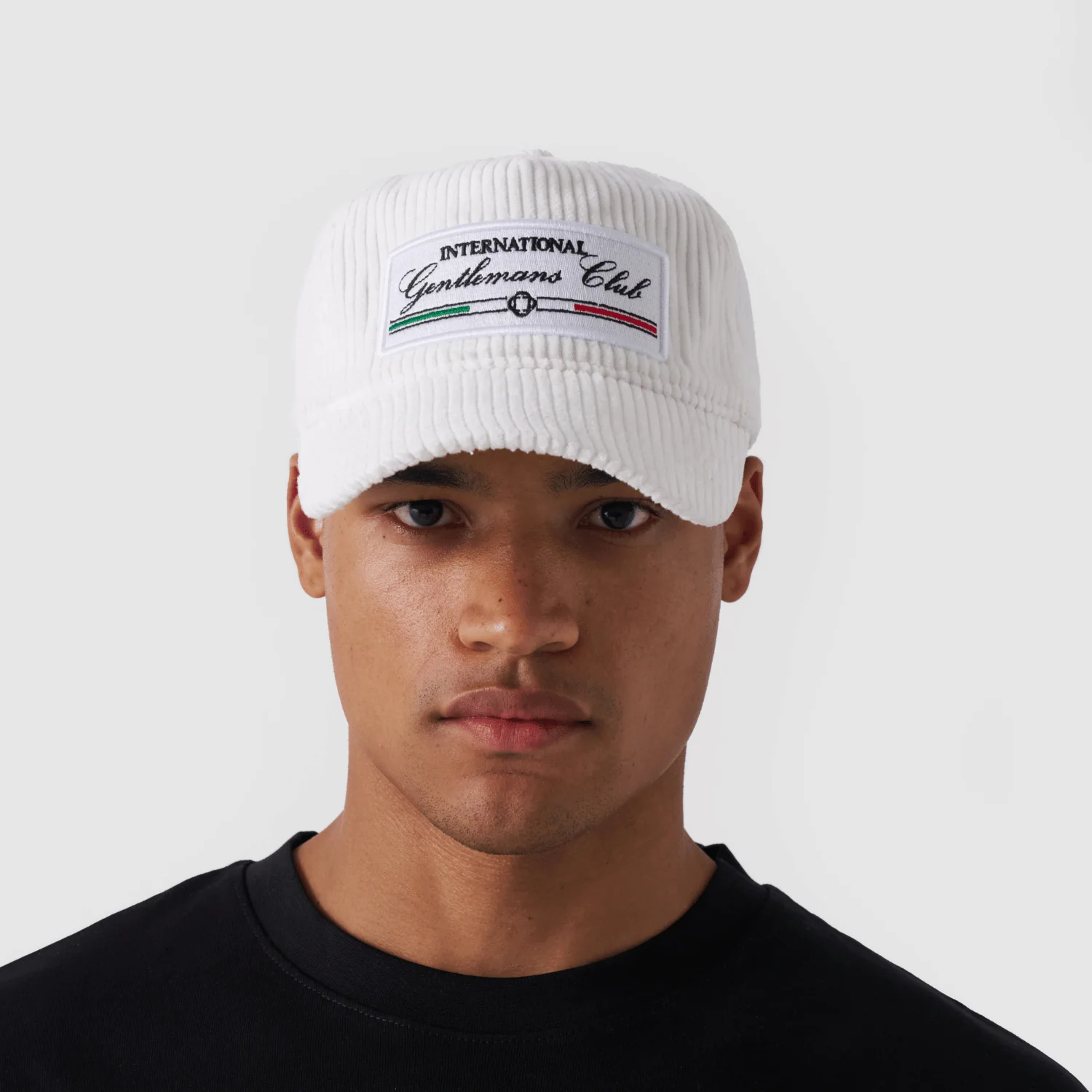 Italian Gentleman's Club Cap - Cord (White) - Image 2
