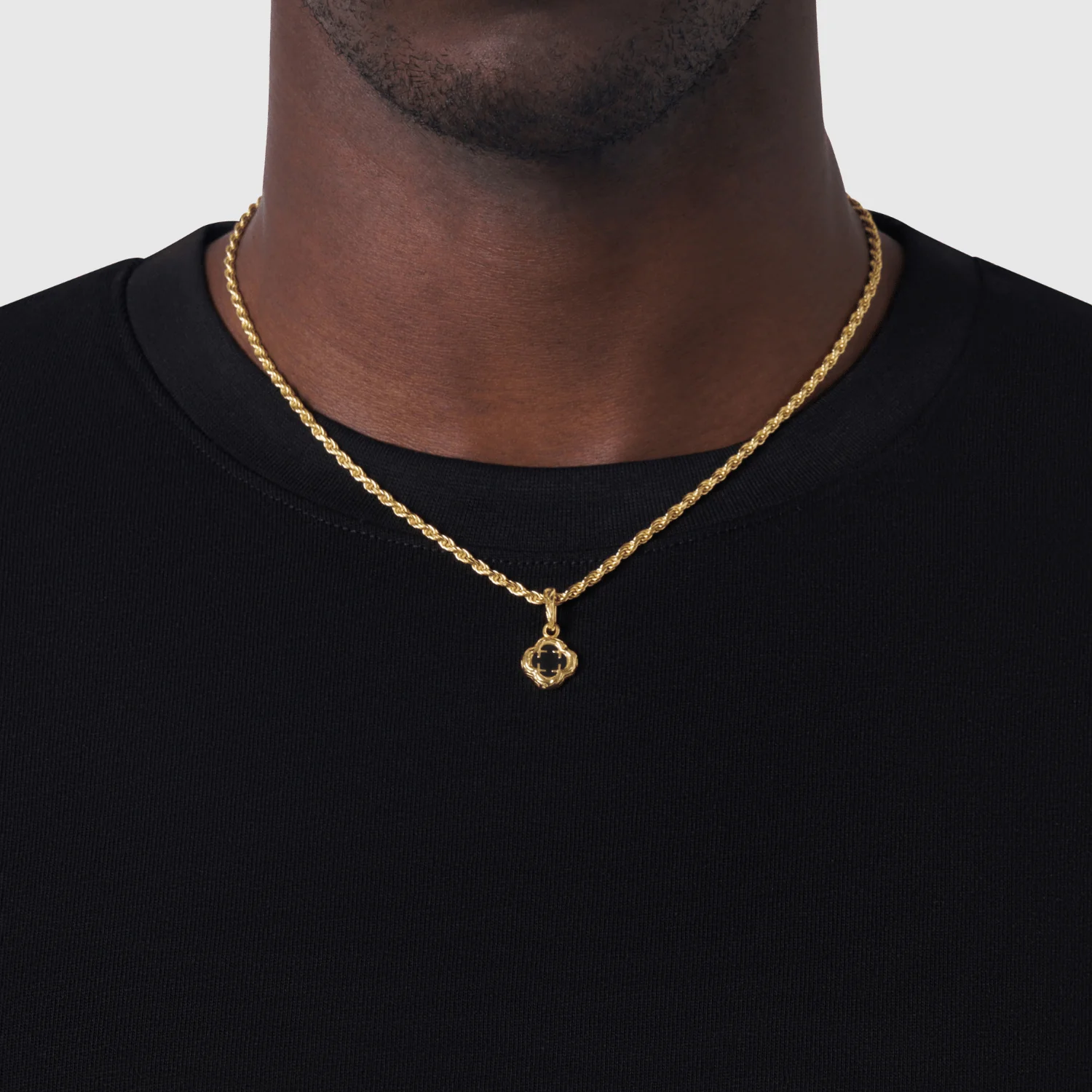 Melted Onyx Clover Stone (18ct Gold) | Sterling Silver - Image 7