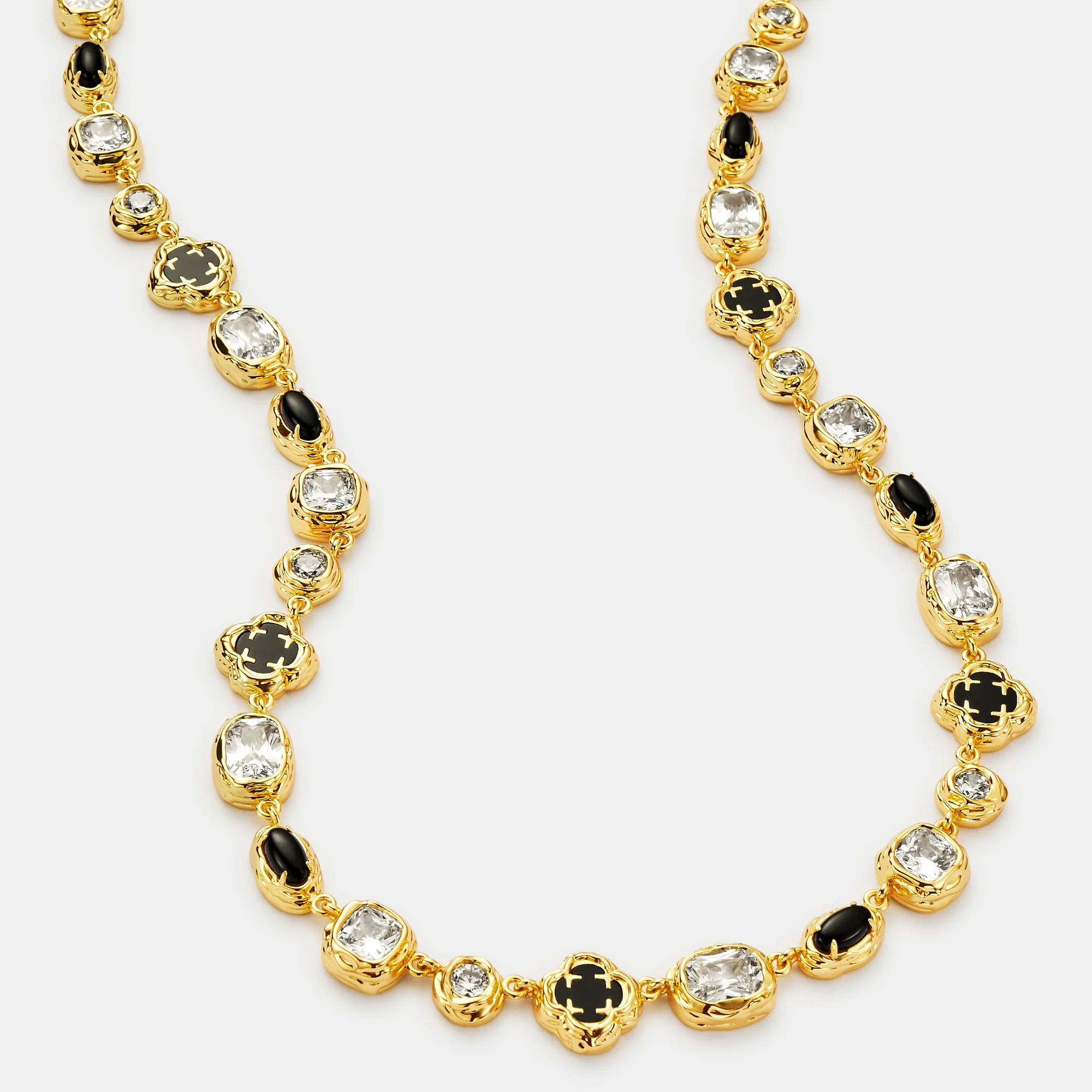Melted Onyx Gemstone Necklace (Gold) - Image 4