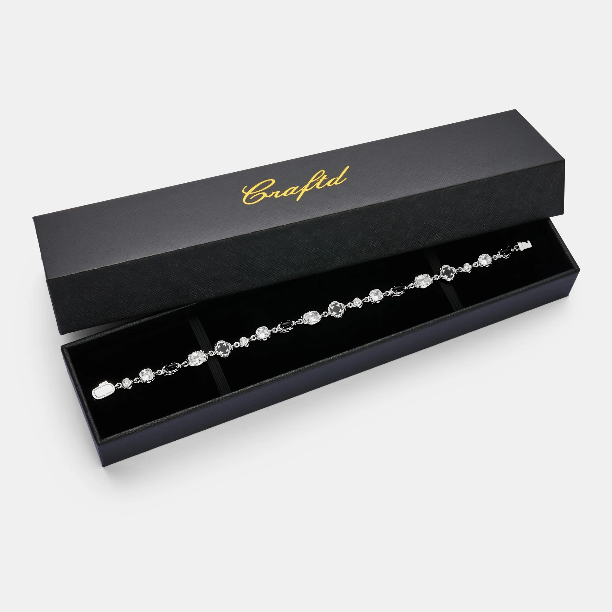 Melted Onyx Gemstone Necklace (Silver) - Image 8