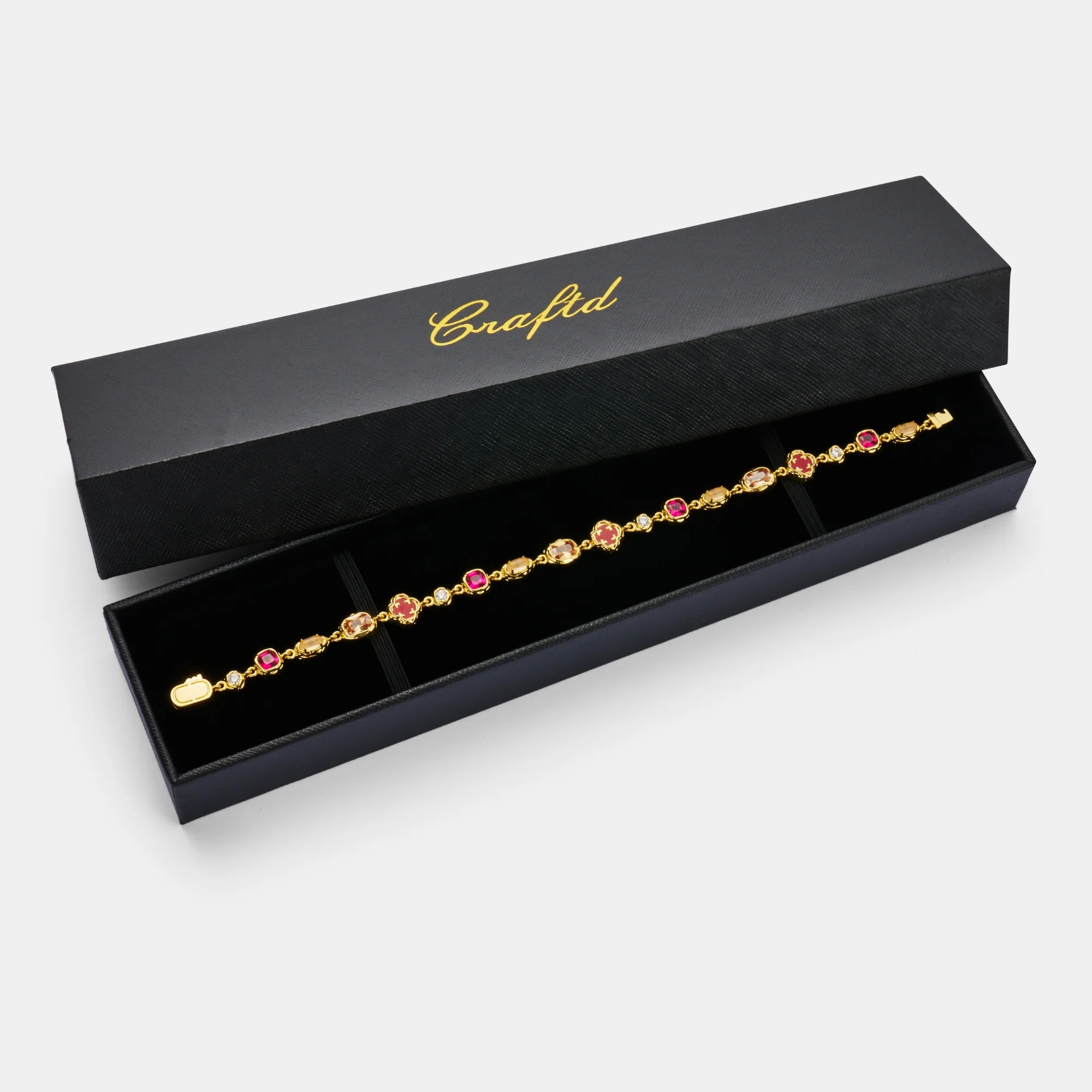 Melted Ruby Gemstone Necklace (Gold) - Image 8