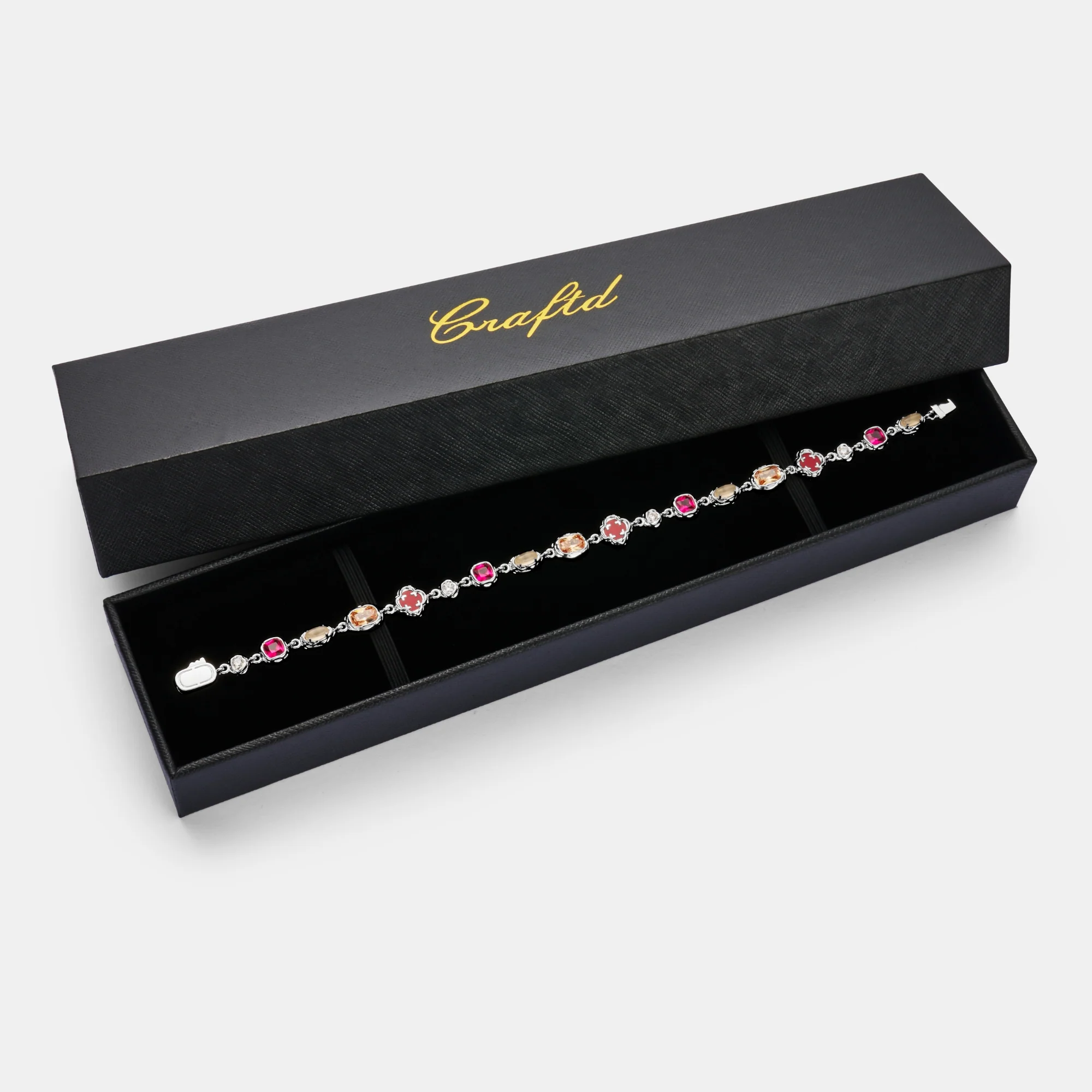 Melted Ruby Gemstone Necklace (Silver) - Image 8