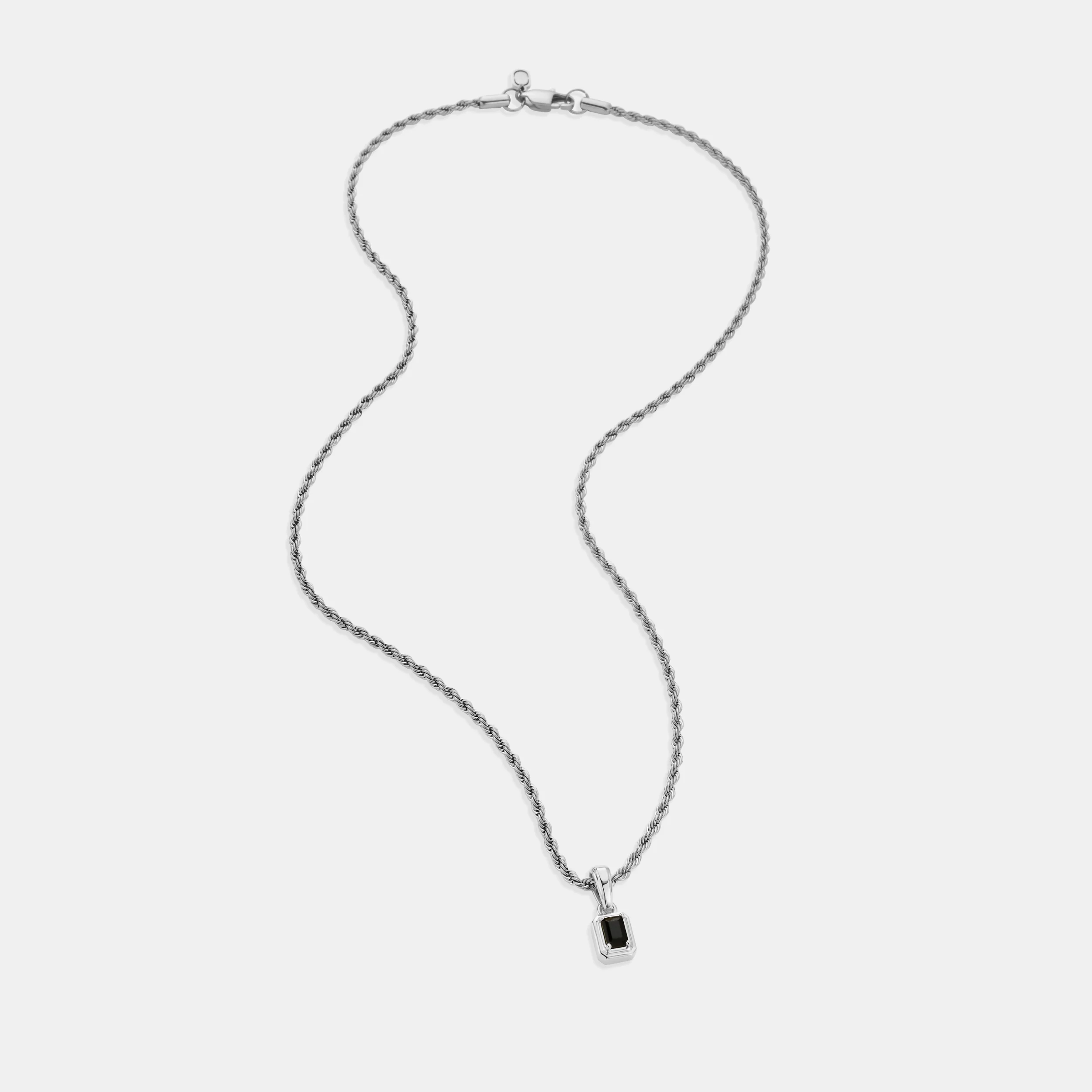 Mini Onyx Stone Rectangle (Silver) - Image 5