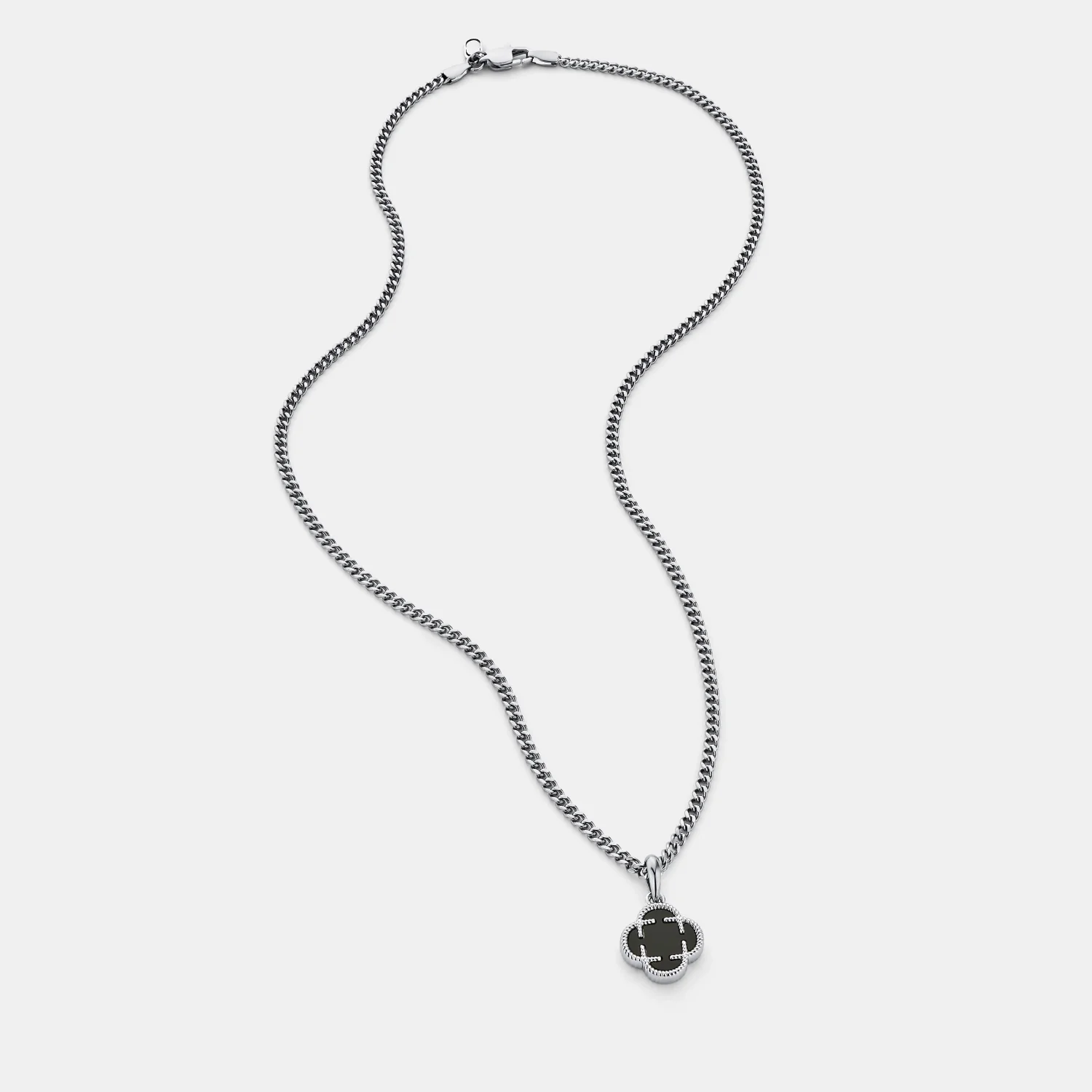 Onyx Clover Stone Pendant (Silver) - Image 9