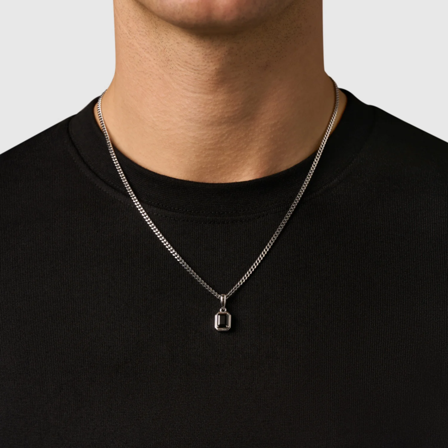 Onyx Stone Rectangle (Silver) - Image 2