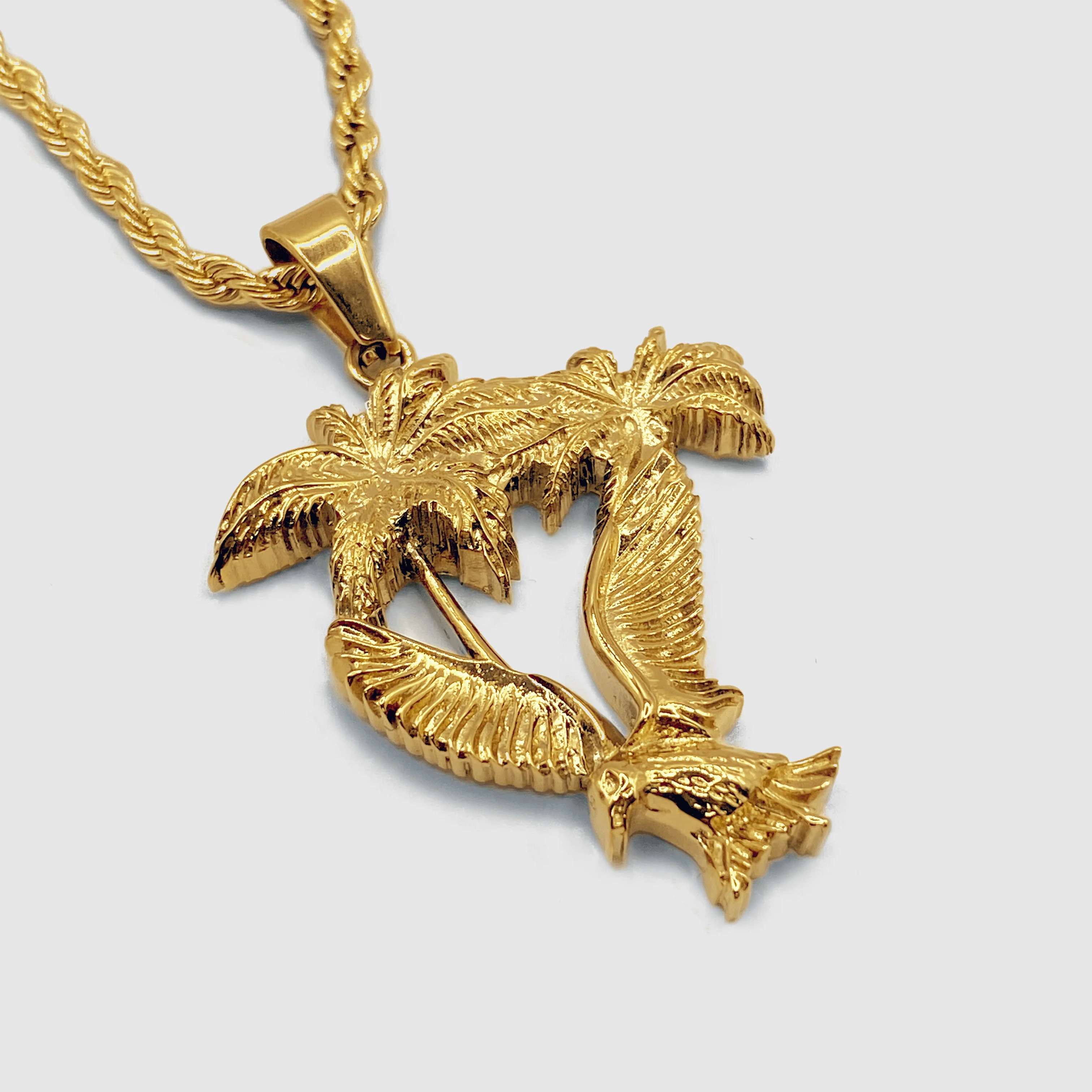 Palm & Dove Pendant (Gold) - Image 3