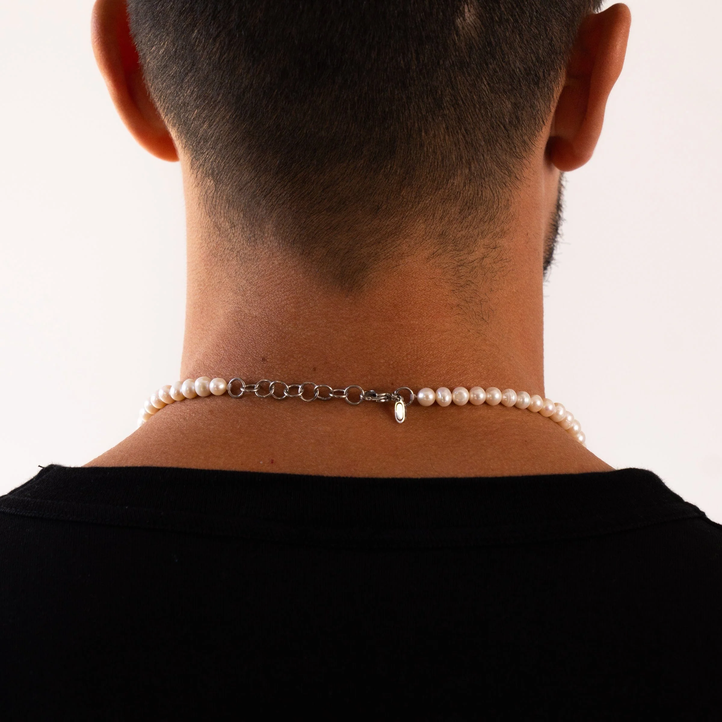 Pendant Real Pearl Necklace (Silver) - Image 6