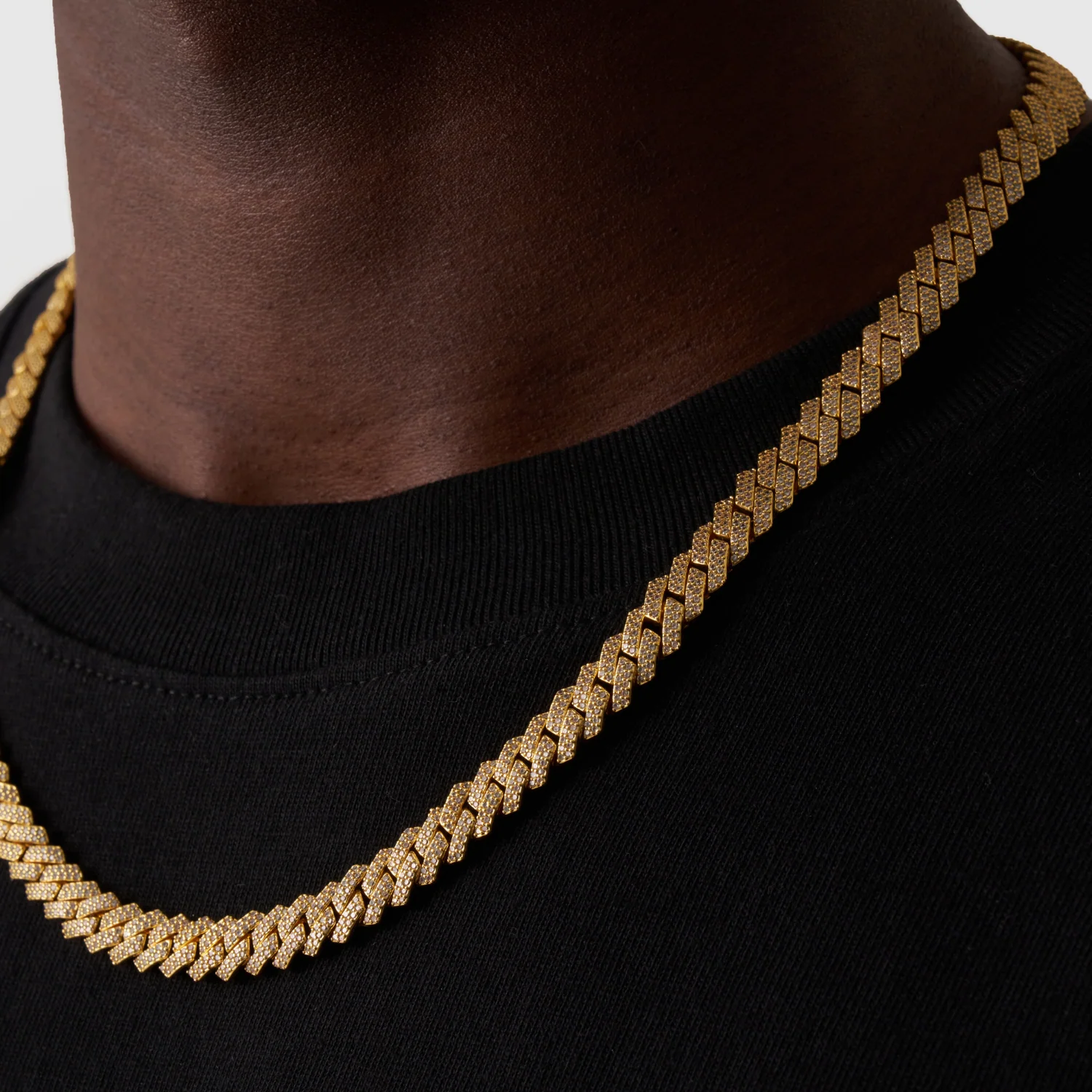 Prong Link Iced Cuban (Gold) 8mm - Image 5