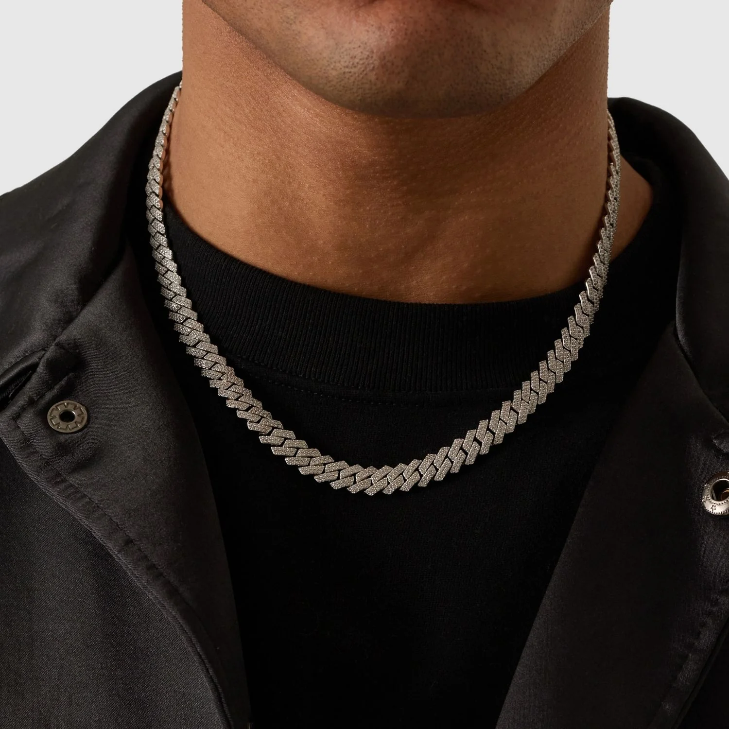 Prong Link Iced Cuban (Silver) 8mm - Image 7