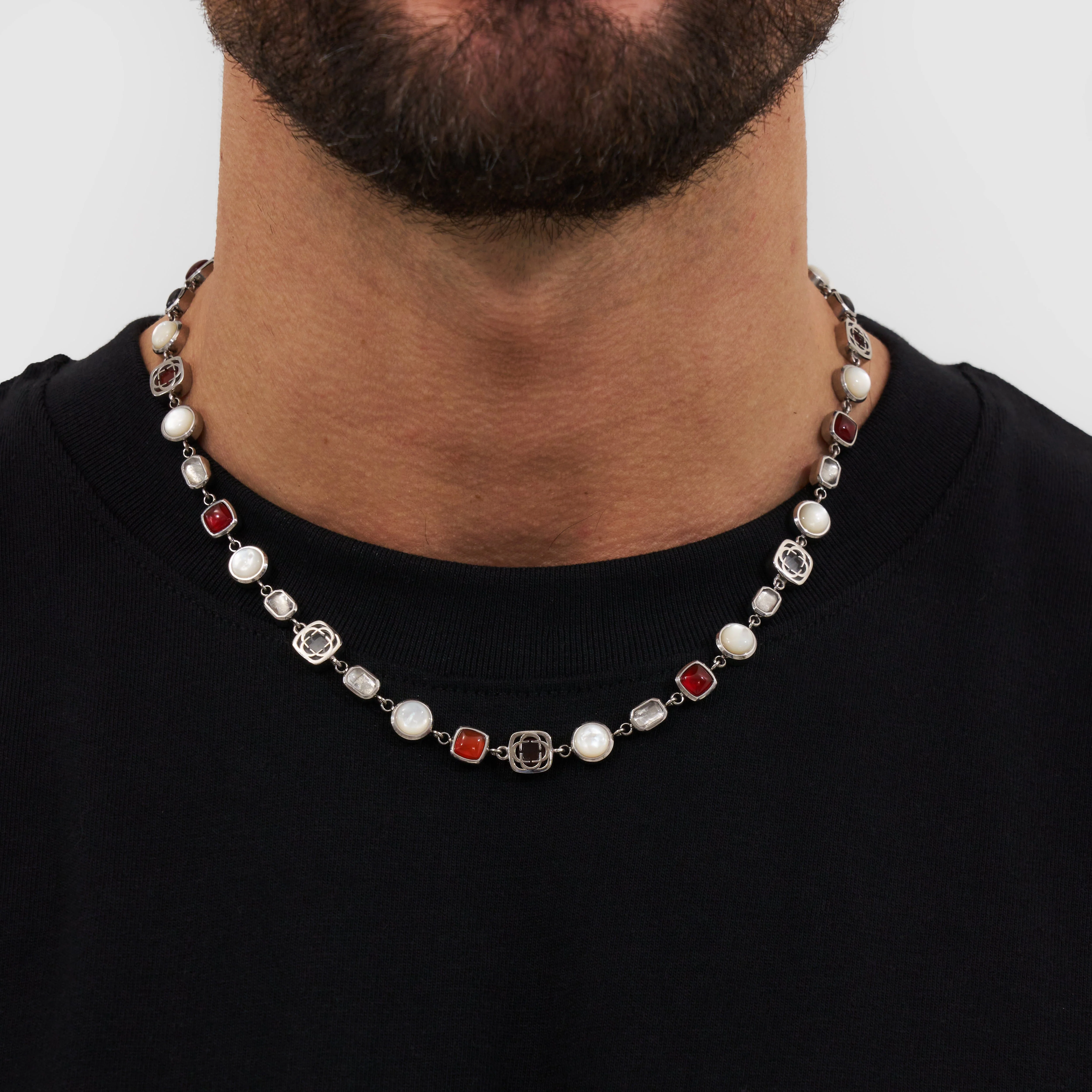Red Crystal Gemstone Set (Silver) - Image 3
