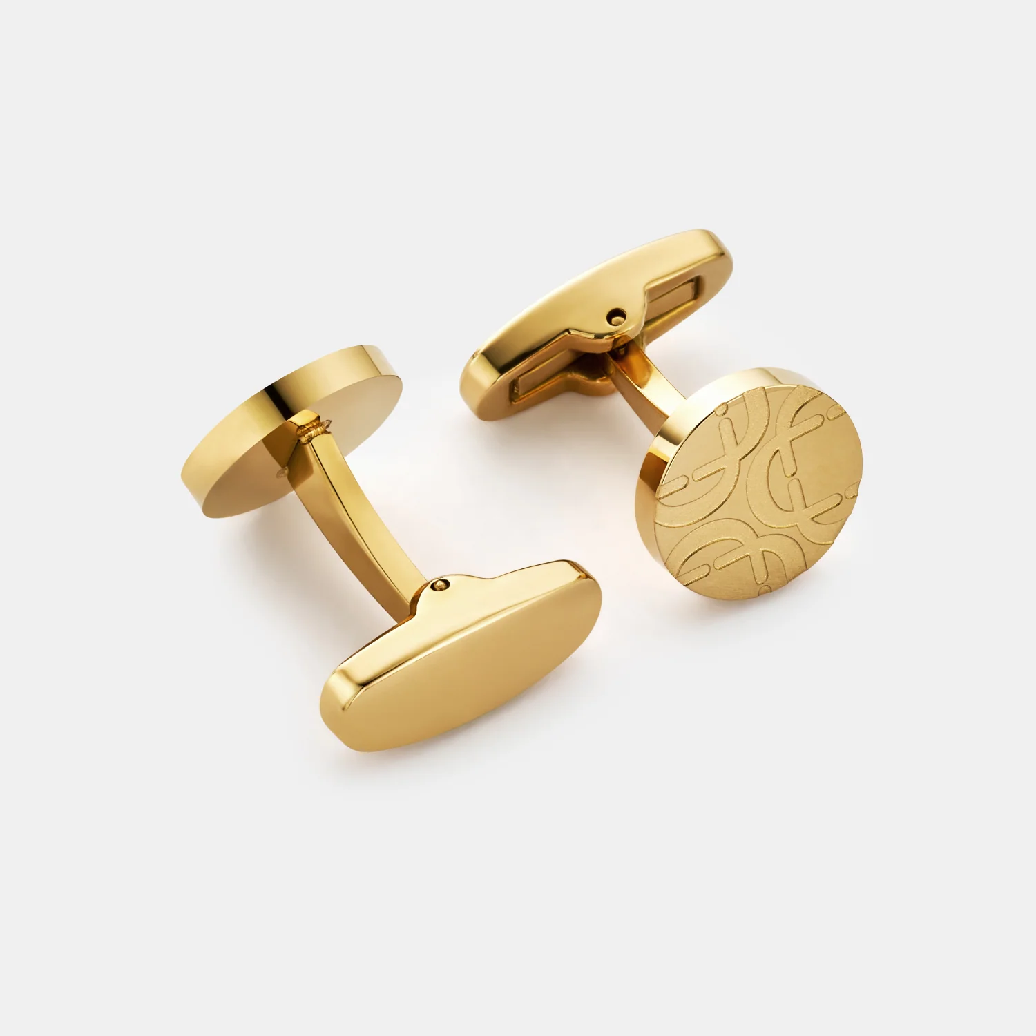Round Cuff Links (Gold) - Image 2