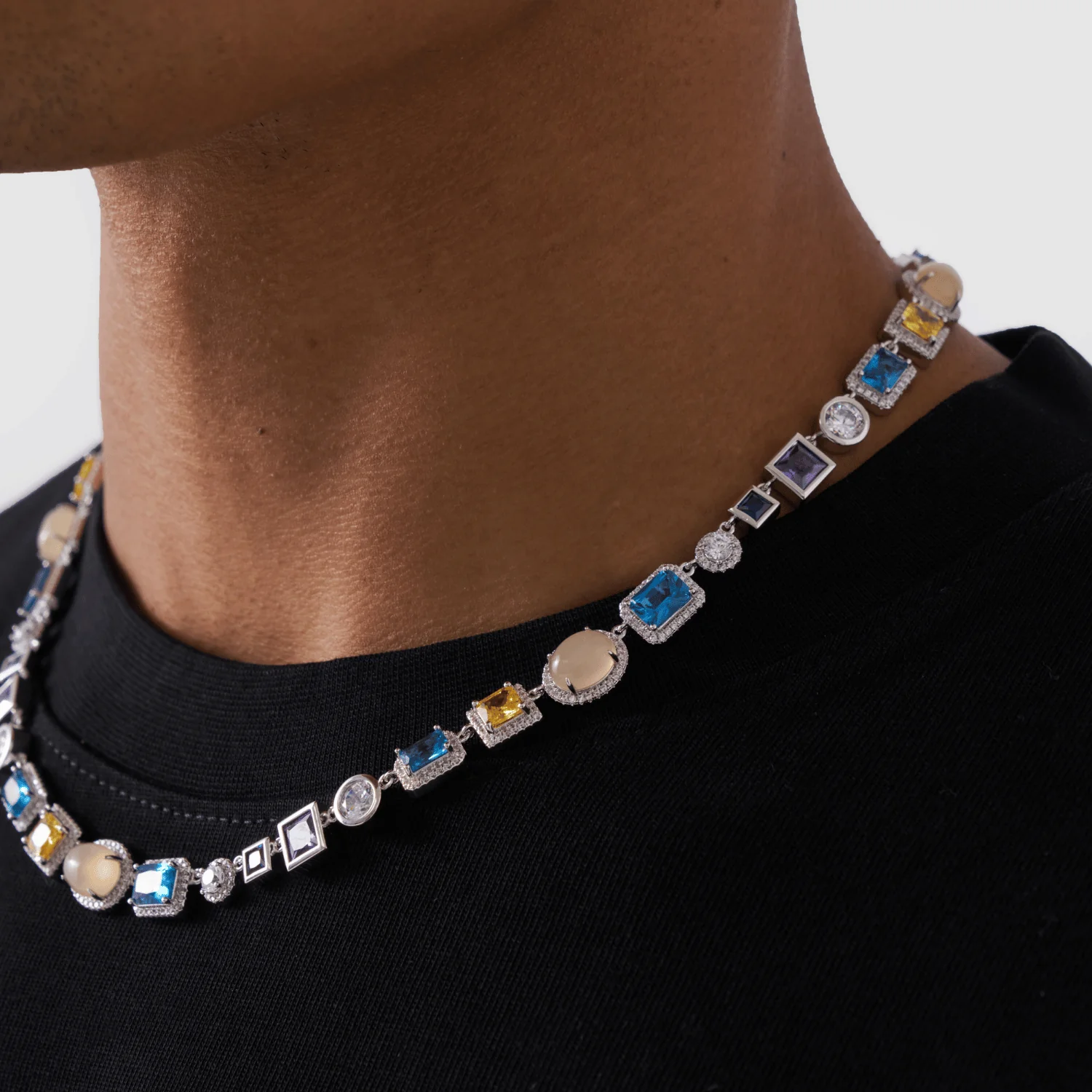Sapphire Gemstone Necklace (Silver) - Image 3