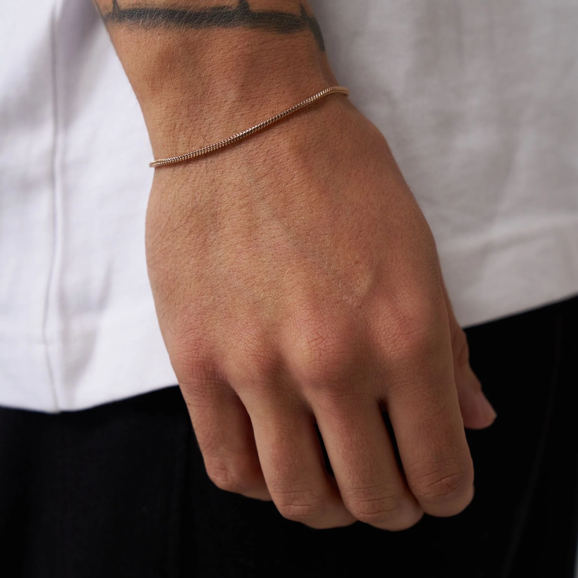 Snake Bracelet (Rose Gold) 2mm - Image 2